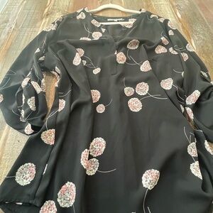 Daniel Rainn Black Floral Top